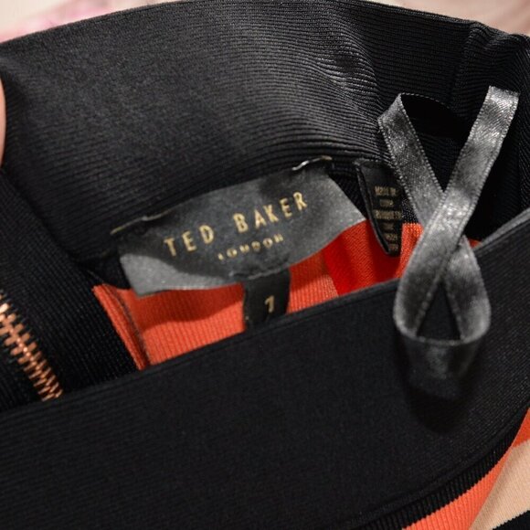 Ted Baker Xammie Knit Striped Skirt Sz S - Picture 5 of 14